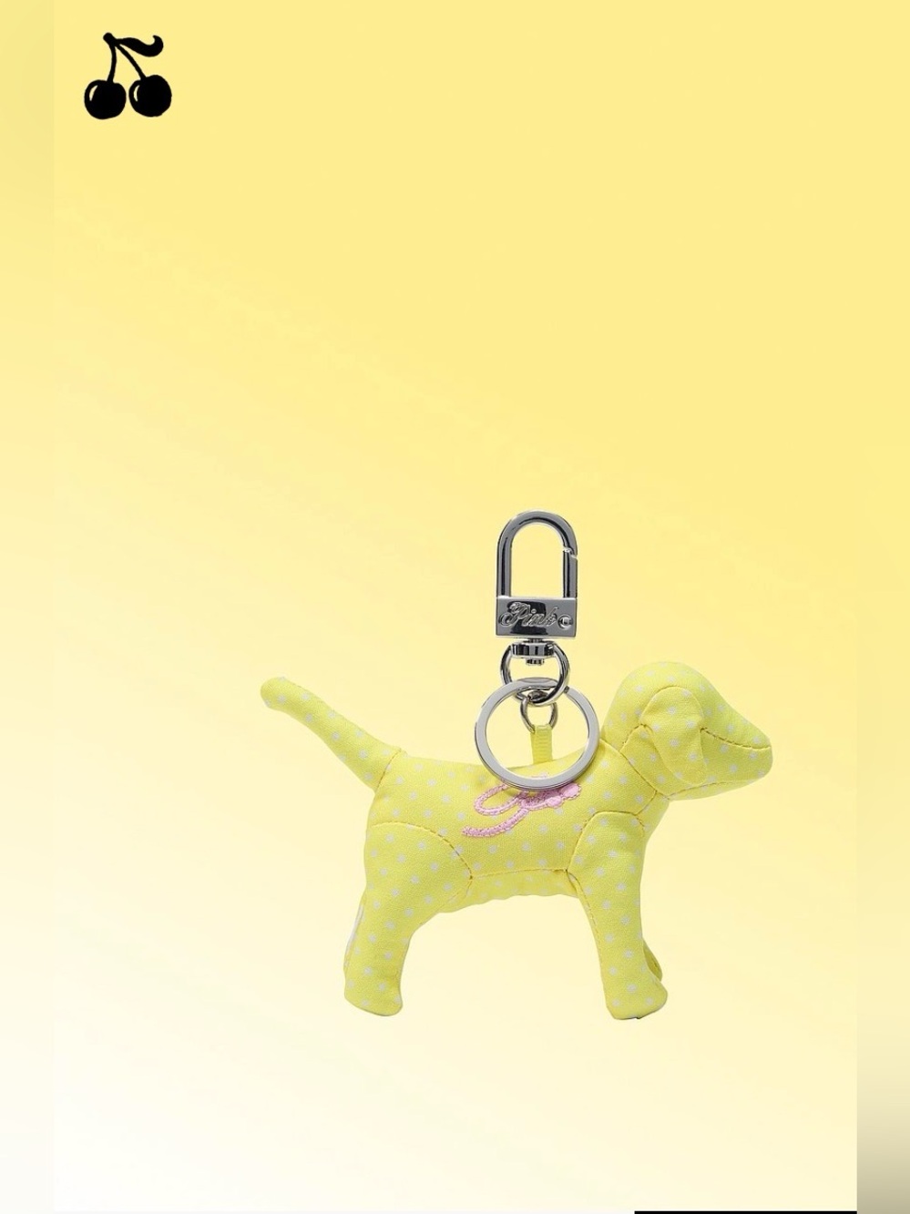 VICTORIAS SECRET PINK MICRO DOG KEYCHAIN